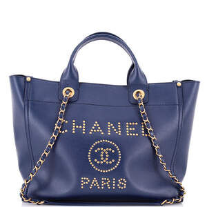 Chanel Deauville Tote Studded Caviar #253819C45B